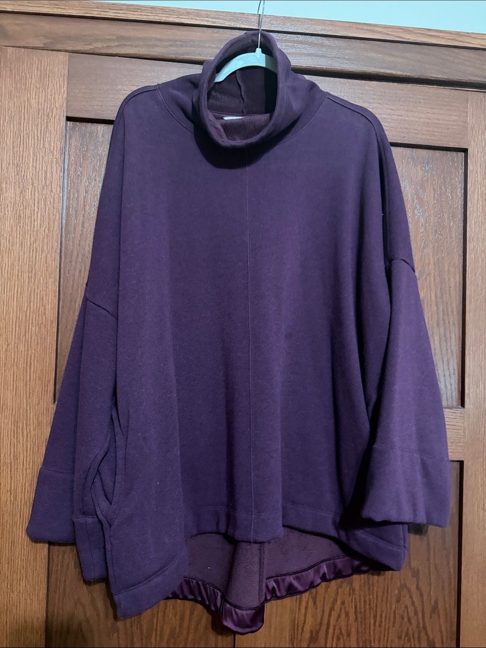 Athleta Deep Purple Cowl Neck Pullover